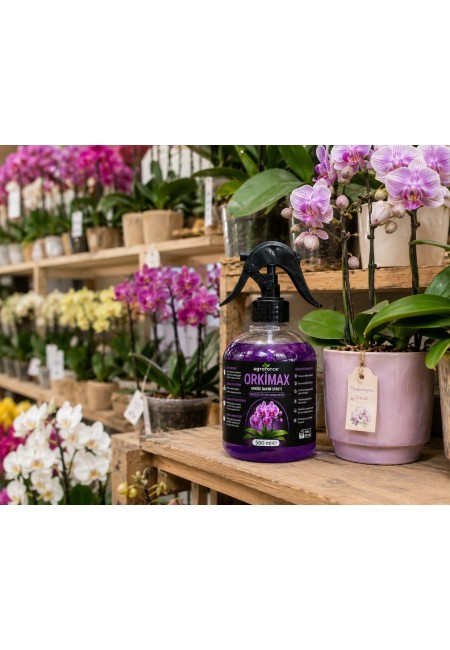 AGROFORCE ORKİMAX Orkide Bakım Spreyi 500 ml | Orkide Vitamini, Yaprak Bakım ve Çiçek Destek Spreyi