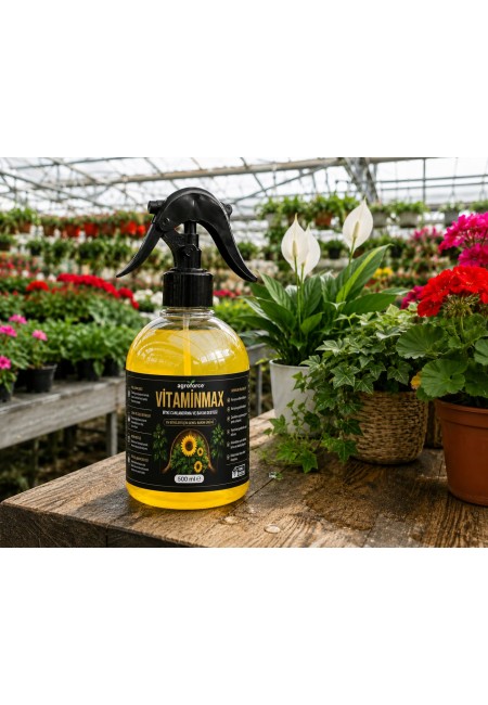 AGROFORCE VİTAMİNMAX Yaprak Bakım Vitamini Spreyi 500 ml – Ev Bitkileri, Orkide, Monstera, Barış Çiçeği ve Tüm Süs