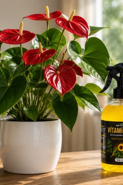 AGROFORCE VİTAMİNMAX Yaprak Bakım Vitamini Spreyi 500 ml – Ev Bitkileri, Orkide, Monstera, Barış Çiçeği ve Tüm Süs